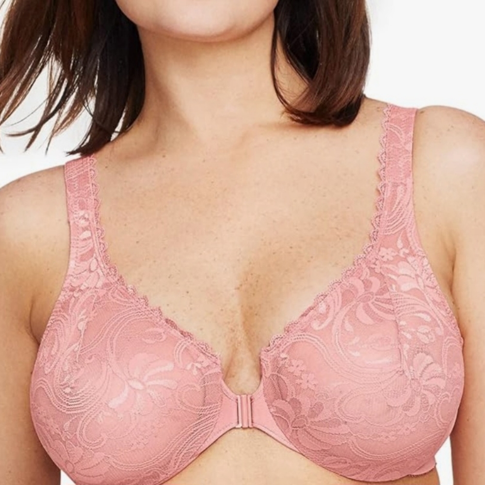 Glamorise 48C front closure underwire bra New, Pink